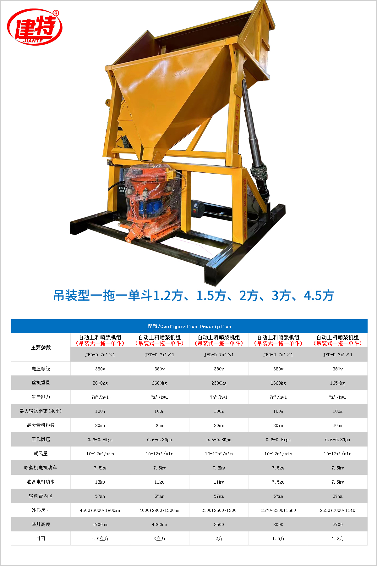 01-吊裝式一拖一單斗JPD-D 7m3×1（1.5方、2方、3方）